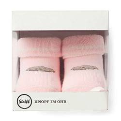 Steiff Baby ;Mädchen Socken mit Teddy Geschenkkarton Baby in Box (62/68, Rosa) von Steiff