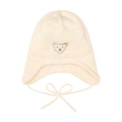 Steiff Baby Girls Mütze ohne Bommel Hat, Antique White, 39 von Steiff