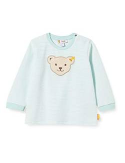 Steiff Baby - Jungen Mit Süßer Steiff-teddybärapplikation Sweatshirt, Blue Glow, 62 EU von Steiff