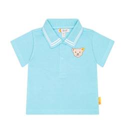 Steiff Baby - Jungen Poloshirt Kurzarm Polohemd, Blue Topaz, 56 EU von Steiff