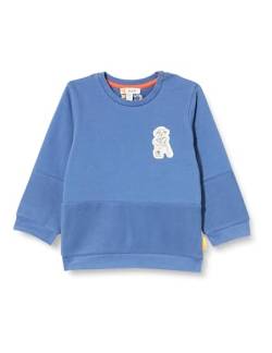 Steiff Baby - Jungen Sweatshirt ohne Kapuze mit Grafik, Catcher, Bijou Blue, 68 von Steiff