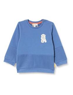 Steiff Baby - Jungen Sweatshirt ohne Kapuze mit Grafik, Catcher, Bijou Blue, 86 von Steiff