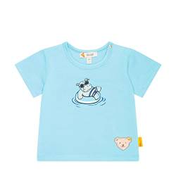 Steiff Baby - Jungen T-shirt Kurzarm T Shirt, Blue Topaz, 68 EU von Steiff