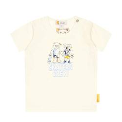 Steiff Baby - Jungen T-shirt Kurzarm T Shirt, Cloud Dancer, 74 EU von Steiff