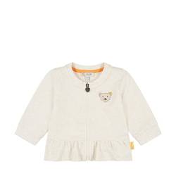 Steiff Baby - Mädchen Sweatjacke ohne Kapuze, Blossom, EGGNOG, 74 von Steiff