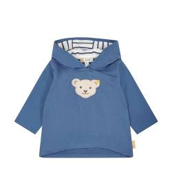 Steiff Baby - Mädchen Sweatshirts mit Kapuze, Butterfly, Bijou Blue, 68 von Steiff