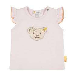 Steiff Baby - Mädchen T-Shirt Kurzarm Teddykopf, Blossom, Lilac Snow, 74 von Steiff