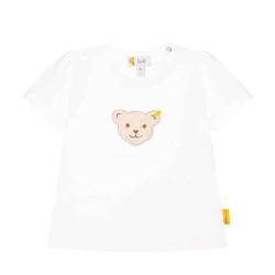 Steiff Baby - Mädchen T-shirt Kurzarm T Shirt, Bright White, 80 EU von Steiff
