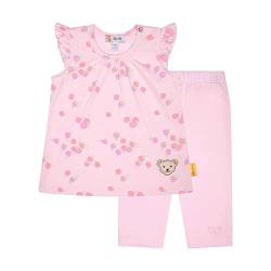 Steiff Baby - Mädchen leggings + T-shirt met korte mouwen Shorts Set, Cherry Blossom, 74 EU von Steiff