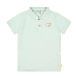 Steiff Jungen Poloshirt Kurzarm EU-Größe 128 hellgrün, lockere Passform, Polo Shirt kurzärmelig, mit viel Bewegungsfreiheit zum Spielen und Herumtollen von Steiff