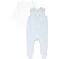 Steiff Stramplerset, 2-teilig, Bären-Patch, für Babys und Kleinkinder, blau, 50 von Steiff