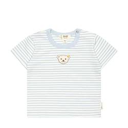 Steiff Unisex Baby Basic Kurzarm gestreift T-Shirt, Celestial Blue, 56 von Steiff
