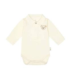 Steiff Unisex Baby Body Bubikragen Langarm Unterwäsche, Cloud Dancer, 86 von Steiff