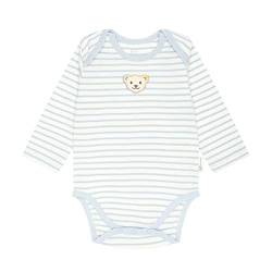 Steiff Unisex Baby Body amerikanischer Kragen Langarm Unterwäsche, Celestial Blue, 80 von Steiff