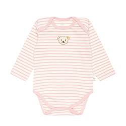 Steiff Unisex Baby Body amerikanischer Kragen Langarm Unterwäsche, Silver PINK, 50 von Steiff