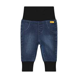 Steiff Unisex Baby Hose Jeans Wirk Denim einfarbig, 92 von Steiff