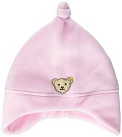 Steiff Unisex - Baby Mütze 0006865, Einfarbig, Rosa (Barely Pink 2560), Medium (Herstellergröße: 47) von Steiff