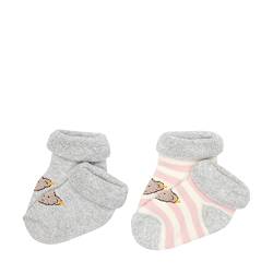 Steiff Unisex Baby Multipack Sneaker Socken 2er Pack GOTS, Silver PINK, 18 von Steiff