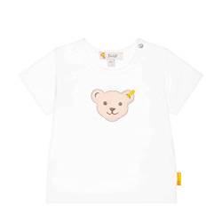 Steiff Unisex Baby T-shirt Kurzarm T Shirt, Bright White, 62 EU von Steiff