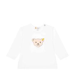 Steiff Unisex Baby T-shirt Langarm T Shirt, Bright White, 56 EU von Steiff