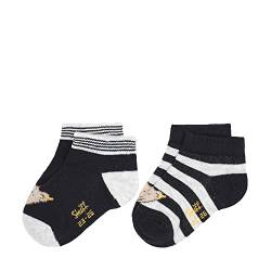 Steiff Unisex Kids Mini Basic Socken 2er Pack GOTS, Navy, 22 von Steiff