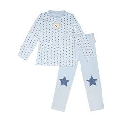 Steiff Unisex Schlafanzug 2tlg. lang Pyjamaset, Celestial Blue, 122 von Steiff