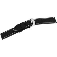 Steinmeister Uhrenarmband LB0038 Echtleder Uhrenarmband schwarz 18 - 26 mm, Herren ErsatzArmband von Steinmeister