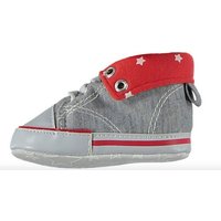 Steinnacher Bärbel Baby Sneaker für Jungen rot grau Babystiefel von Steinnacher Bärbel