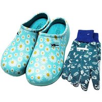 Steinnacher Bärbel Damen Gartenclogs Multi Aqua mit Handschuhen Clog von Steinnacher Bärbel