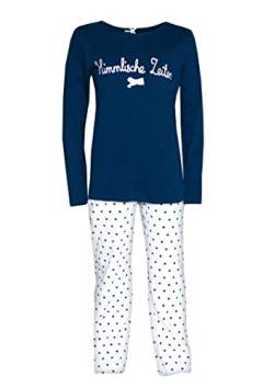 Steinnacher Louis & Louisa Mädchen Schlafanzug blau weiß Pyjama Himmlische Zeiten Gr.92/98 von Steinnacher