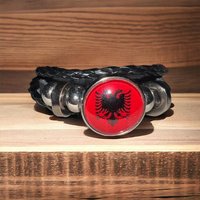 Stelby Armband mit Gravur Albanien Armband 3D Gravur im Glas von Stelby