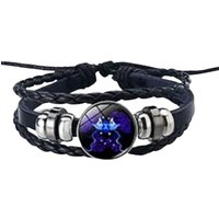 Stelby Armband mit Gravur Armband Sternzeichen Zwillinge mit 3D Gravur im Glas von Stelby