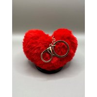 Stelby Schlüsselanhänger Schlüsselanhänger Plüsch herzförmig - verschiedene Farboptionen, Valentinstaggeschenk von Stelby