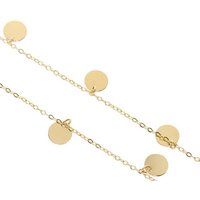 Stella-Jewellery Collier 585 Gold Damen Halskette mit 7 Plättchen 45 cm (inkl. Etui), 585 Gelbgold 7 Plättchen von Stella-Jewellery