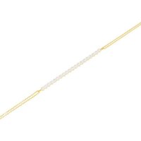 Stella-Jewellery Goldarmband 585er Gelbgold Damen Armband Zirkonia Tennisarmb. (inkl. Etui, 1-tlg), Armkette, Goldarmband von Stella-Jewellery