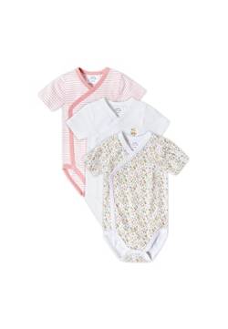 Stellou & friends Baby-Body - Wickelbody 3er Set I kuschelweiche Babys Kleidung für Jungs und Mädchen - kurzarm 62-68 von Stellou & friends