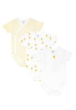 Stellou & friends Baby-Body - Wickelbody 3er Set I kuschelweiche Babys Kleidung für Jungs und Mädchen - kurzarm 62-68 von Stellou & friends