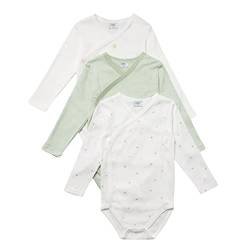 Stellou & friends Baby-Body - Wickelbody 3er Set I kuschelweiche Babys Kleidung für Jungs und Mädchen - langarm 62-68 von Stellou & friends