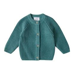Stellou & friends Cardigan-Strickjacke für Mädchen und Jungen | Hochwertige Baby-Kleidung aus 100% Baumwolle | Gr. 110/116 - Salbei von Stellou & friends