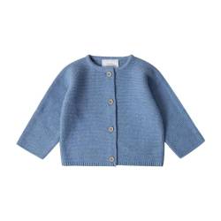 Stellou & friends Strickjacke-Cardigan für Mädchen und Jungen | Hochwertige Baby-Kleidung aus 100% Baumwolle I Gr. 110/116 - Hellblau von Stellou & friends