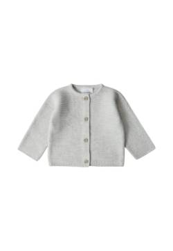 Stellou & friends Strickjacke-Cardigan für Mädchen und Jungen | Hochwertige Baby-Kleidung aus 100% Baumwolle I Gr. 98/104 - Hellgrau von Stellou & friends