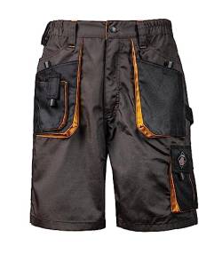 Emerton Arbeitsshorts - Kurze Arbeitshose Herren - Herren Cargohose Kurz - Arbeitshosen Männer Kurz - Grau/Schwarz/Gold-gelb 60 von Stenso