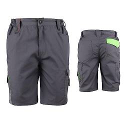 Stenso Prisma Arbeitsshorts - Kurze Arbeitshose Herren - Herren Cargohose Kurz - Arbeitshosen Männer Kurz Grau/Grün EU46 von Stenso