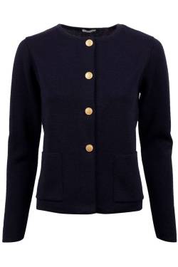 Stenströms Classic Fit Damen Cardigan navy, Einfarbig von Stenströms