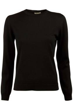 Stenströms Classic Fit Damen Pullover schwarz, Einfarbig von Stenströms