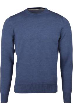 Stenströms Fitted Body Pullover blau, Einfarbig von Stenströms