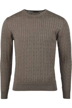 Stenströms Fitted Body Pullover braun, Meliert von Stenströms