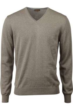 Stenströms Fitted Body Pullover schlamm, Melange von Stenströms