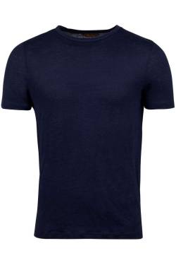 Stenströms Slimline T-Shirt Rundhals navy, Einfarbig von Stenströms