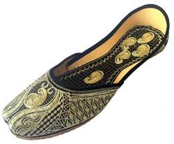 Step n Style Damen Leder Khussa Flache Sandalen Loafer Jaipuri Jutti Schuhe, (mehrfarbig), 39 EU von Step n Style